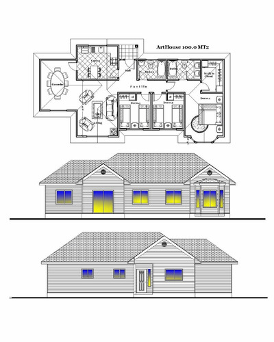 Imagen 2 de 10 de Casas Prefabricadas Instaladas. Obra Gruesa. Desde 100m2.