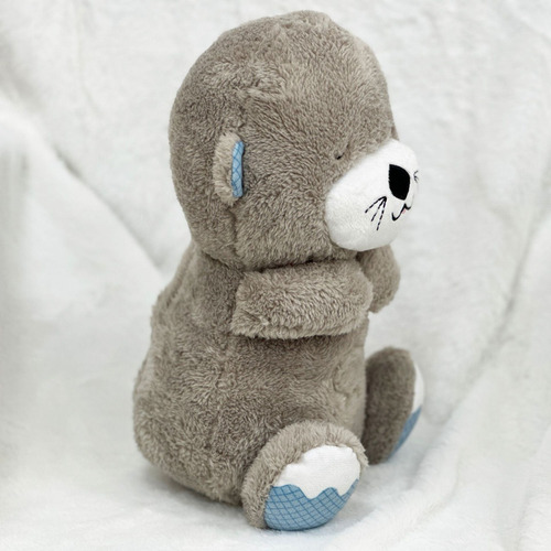 Nutria de peluche Fisher Price, con sonido y luces, 30 cm, color gris