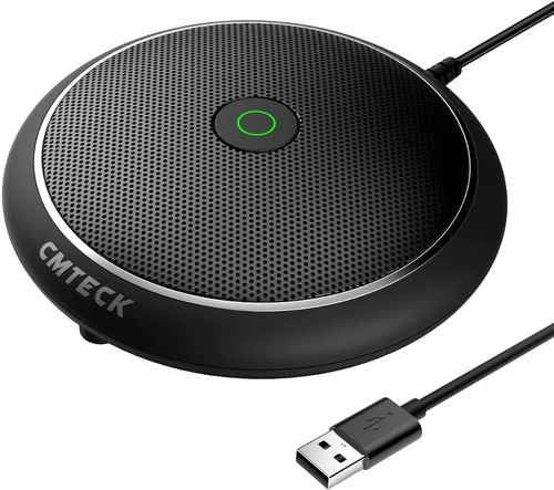 Micrófono USB Cmteck Cm003 para computadora de escritorio y conferencias M, color negro