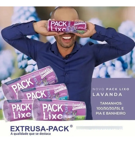 Saco para Lixo Lavanda 30l Pack Lixo 30 Unidades