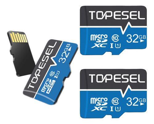 Tarjeta De Memoria Topesel Micro Sd De 32 Gb, 3 Piezas