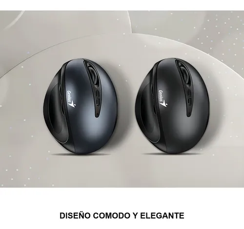 Mouse Genius Ergo 8300s Wireless Vertical Ergonomico Negro