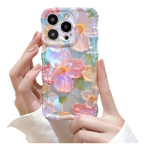 Funda De Teléfono De Mujer Con Flores Para iPhone