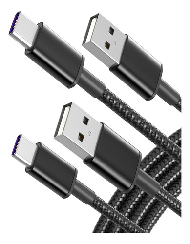 Cable Usb C [paquete De 2, 6 Pies], Cable De Carga Rápida 3a