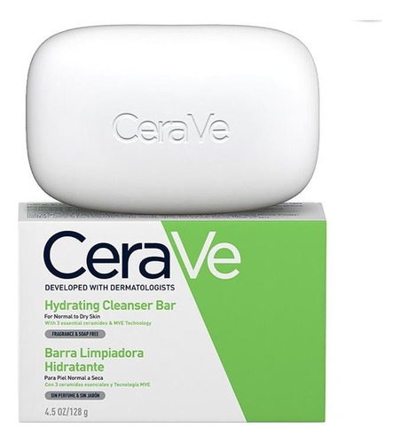 Barra Limpiadora Cerave Hydrating Piel Normal A Seca 128 G