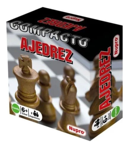 Juego De Mesa Ajedrez Compacto De Viaje +6 Años Nupro