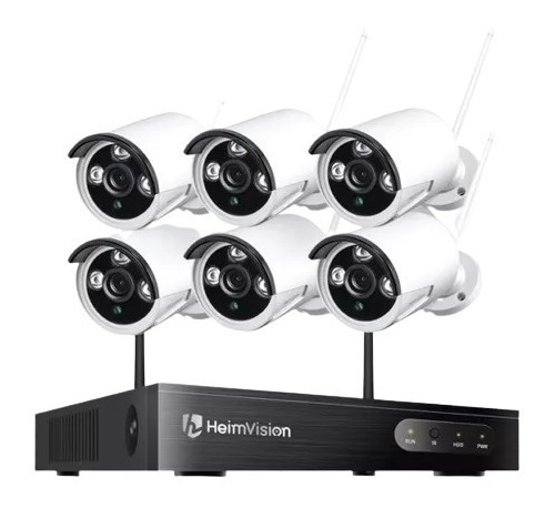 Kit Nvr 8ch 1080p Wifi Con 6 Camaras Balas Wifi 2mp Ahd Dvr