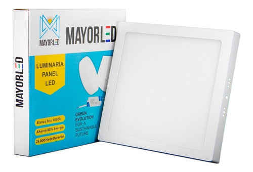 Panel Led Exterior Cuadrado 18w Luz Fria Spot 220v Mayorled