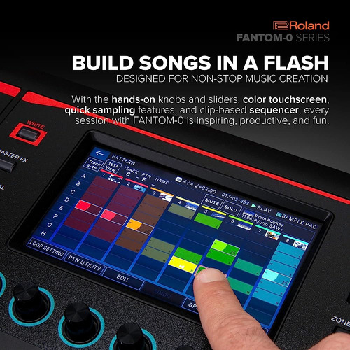 Sintetizador Roland (fantom-06),negro