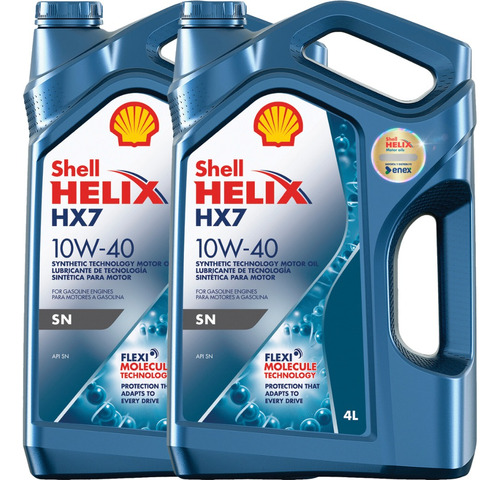 Aceite Para Motor 10w40 Shell Helix Hx7 Sp 8lts