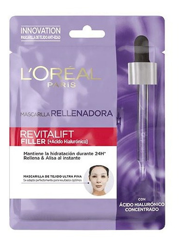 Mascarilla Loreal Revitalift Acido Hialuronico