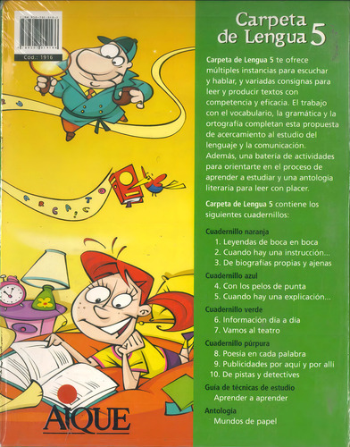 Carpeta De Lengua 5, De Pamela Archanco, Ana Arias. Las Mil Y Una Editorial Aique, Tapa Blanda, Edición 1 En Español, 2006