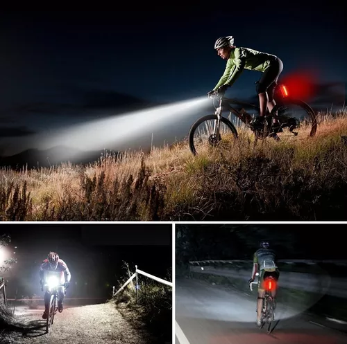 Luces Bicicleta Delantera Y Trasera Linterna Ipx5 Impermeable