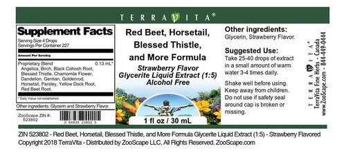 Terravita Extracto Líquido Remolacha 2 X 1oz Fresa