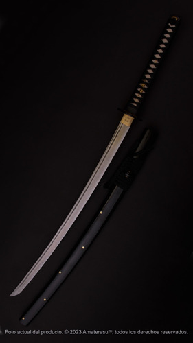 Imagen 2 de 10 de Espada Samurai Katana Kensei Sakura Damasco Temple Completo