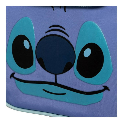 Lonchera Escolar Infantil Ruz Stitch Azul Claro Stitch Con Orejas