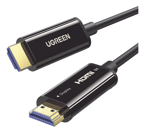 Cable Hdmi De 20 Metros Por Fibra Óptica 8k@60hz Fibra De 4 Núcleos + Cobre Estañado De 7 Núcleos Compatible Con Hdmi 2.1 Alta Velocidad 18 Gbps / 3d / Hdr / Caja De Aleacion Zinc / Premium
