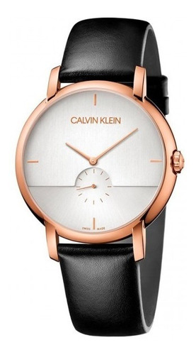 Reloj Calvin Klein Para Hombre Correa De Piel  Negro