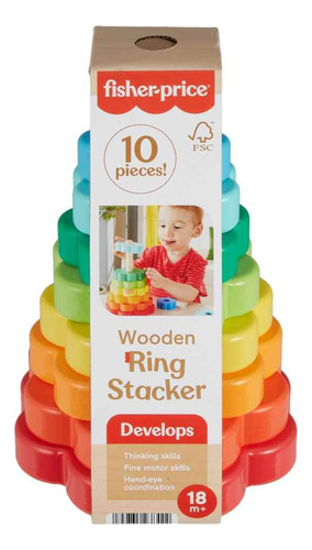 Fisher-price Juguete Para Bebés Anillos Apilables De Madera