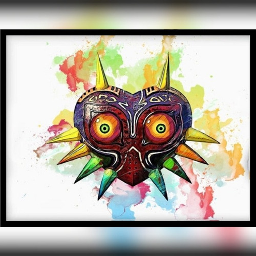 Majora Mask - Cuadro (30 X 40 Marco Negro)