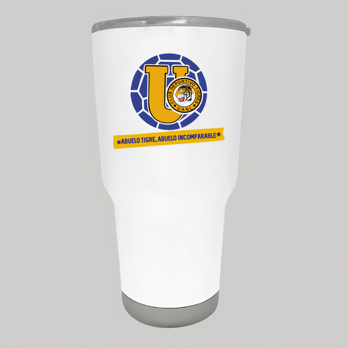 Termo Vaso Térmico 30 Oz Tigres Uanl Abuelo Tigres Color Blanco
