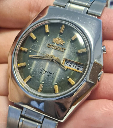 Relógio Orient, Antigo, Automatic, Funcionando, Usado. 757 Verde (Usado)