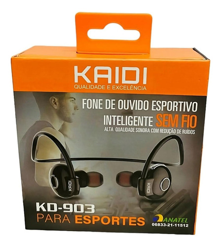Fone Ouvido Kaidi Bluetooth Sem Fio Kd903 Kaidi Kd-903