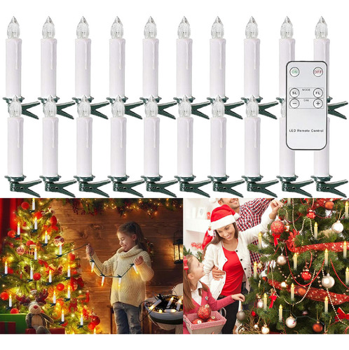 Para Cadena De Luces Led Con Forma De Vela Navideña Con .