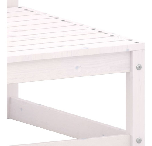 Sofás Intermedios De Jardín Antracita 2 Pzas Madera De Pino Color Blanco