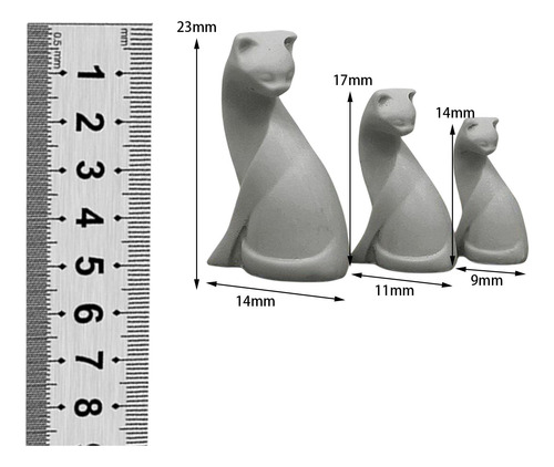 4 Figuras De Gato Bonitas Para Casa De Muñecas A Escala