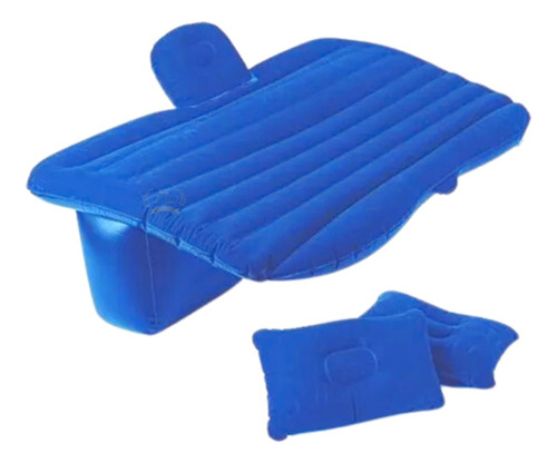 Colchón Inflable Con Compresor 12v Mas 2 Almohadas Para Auto