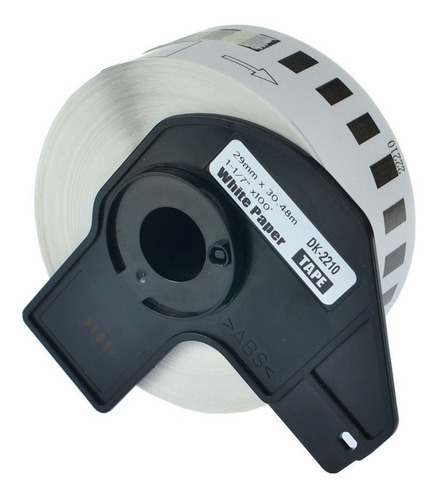 Cinta Continua 29 Mm X 31 Mts Fits Brother Dk-2210 Ql 700 X5 Color Fondo Blanco / Letras Negras