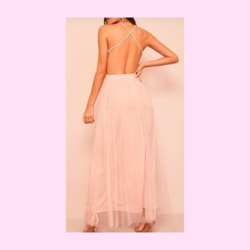 Vestido De Fiesta Largo Rosa Pastel Con Lentejuela Y Tul | Envío gratis Vestido De Fiesta Largo Rosa Pastel Con Lentejuela Y Tul | Envío gratis