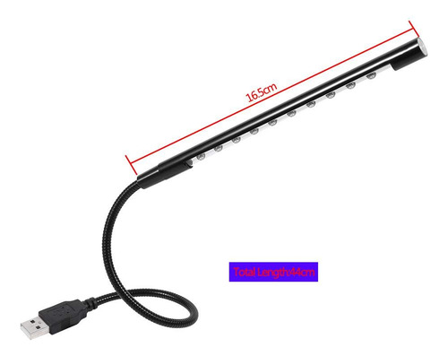 Lámpara De Lectura Usb Recargable Flexible Con Interruptor T