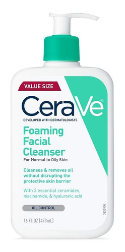 Cerave Gel Espuma Limpiador Facial Cuidado Facial 16oz