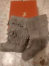 Comprar Botas De Nena De Gamuza Con Flecos, Nro 31, Mimo