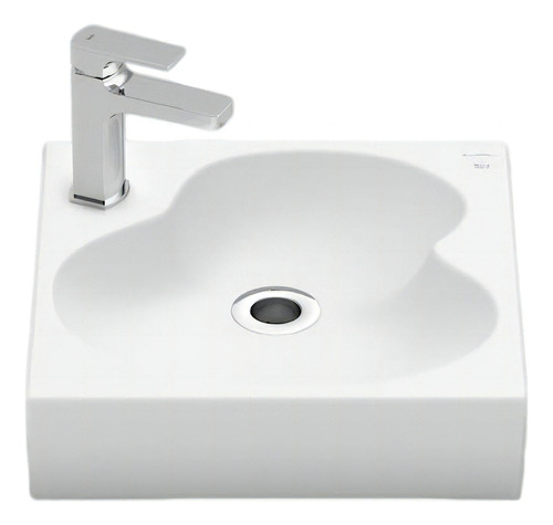 Bacha de baño sobre mesada Roca Ruy Ohtake 410 blanco mate 410mm x 410mm x 105mm