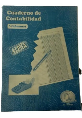 Cuaderno De Contabilidad 3 Columnas  Alpha X 2 Unidades