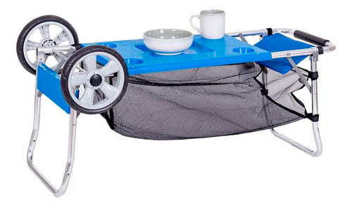 Palisad 6950055 Carrinho De Praia Com Avanço De Cadeira E Caixa Térmica cor azul