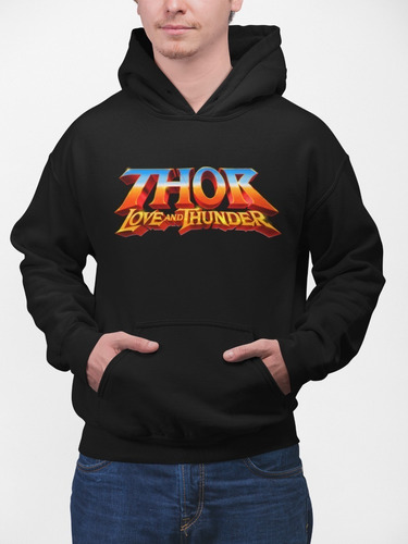 Poleron Thor Love And Thunder Marvel Algodon Estampado Invie