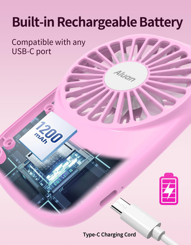 Ventilador Portátil Aluan P10 Usb Recargable Refrigeración N