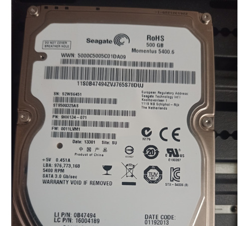 Disco Duro Interno Seagate 500gb 2,5'