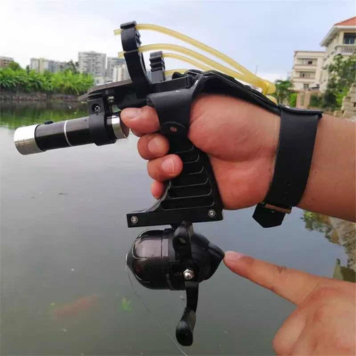 Estilingue De Pesca Kit Atirador De Caça Peixe Flecha