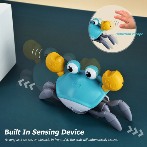 Tummy Time Escape Crab, Educativo, Con Carga Usb, Para Bebés