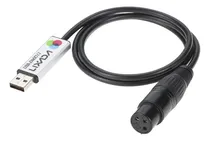 Comprar W Adaptador De Interfaz De Cable Dmx512 Led Usb Lixada