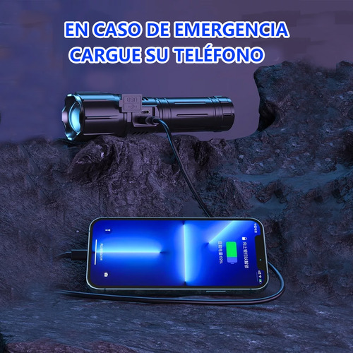 Linterna Portátil De Luz De Carretera Con Zoom 3000 Lm