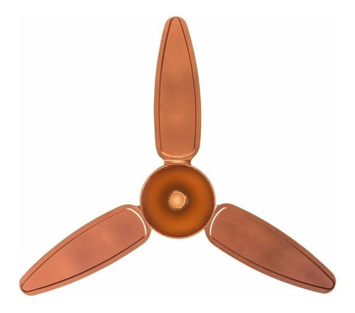 Ventilador de teto Demi Tulipa preto e pás de cor cobre, 96cm de diâmetro 220V
