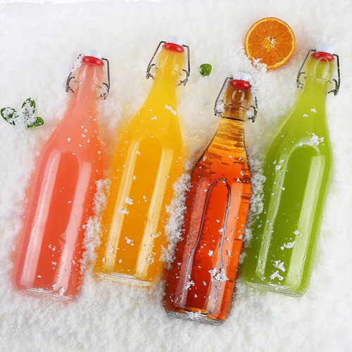 Imagen 7 de 9 de 6 Botellas De Vidrio + Tapon Mecanico 250ml