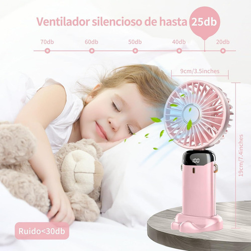 Mini Ventilador/fan Portátil Usb Recargable 5 Velocidad
