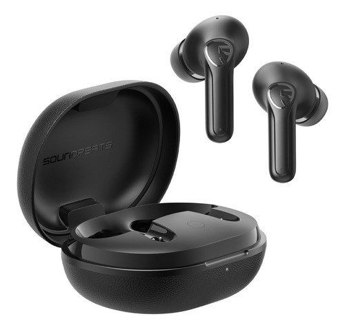 Audífonos Bluetooth Soundpeats Life con cancelación activa de ruido, color negro